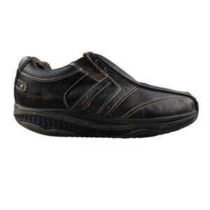 Skechers Mens Size 12 Shape-Ups Strider Brown Leather Rocker Walking Shoes 66501